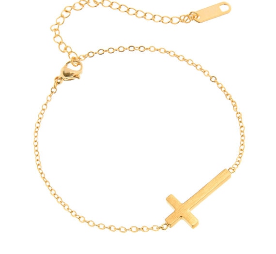 Sideways Cross Bracelet